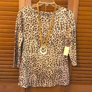 | NWT Coldwater Creek Cheeta Print Knit Top - M 10/12